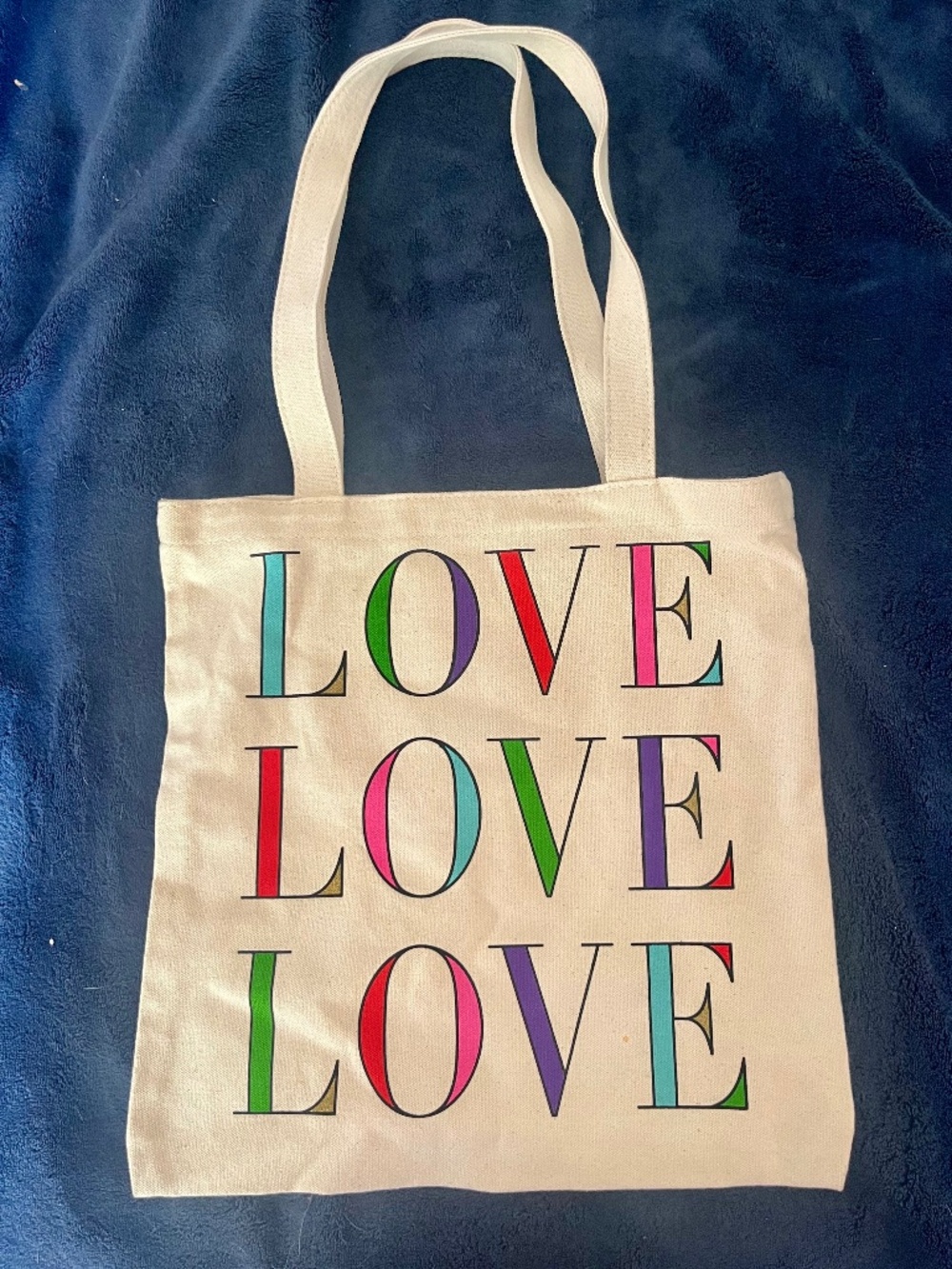 Kate Spade New York Canvas Book Tote Love Love Love Multicolor Bag